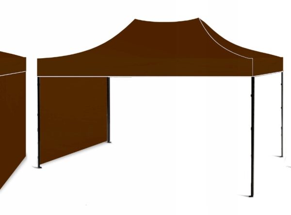 Mocny namiot handlowy pawilon ogrodowy imprezowy ekspresowy 3x6m brązowy
