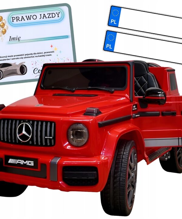 Auto na akumulator Mercedes AMG G63 dziecko pilot 2.4Ghz skóra samochód EVA