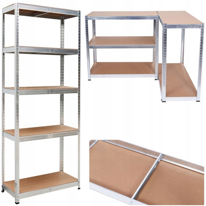 - a5da2f9e442c9b1e6884fd73a2cd-1jpg - strefamarki 2x Regał Metalowy magazynowy 5 półek 180x90x40 do piwnicy SPIŻARNIA 875kg