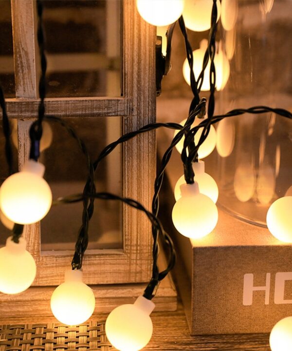 Lampki kulki 100led girlanda świąteczna choinkowa 10m 8 trybów