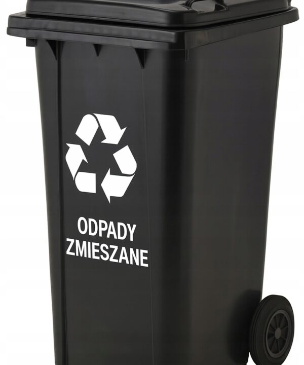 Pojemnik na Śmieci 240l Kosz Odpady Kubeł do Segregacji Mocny Czarny