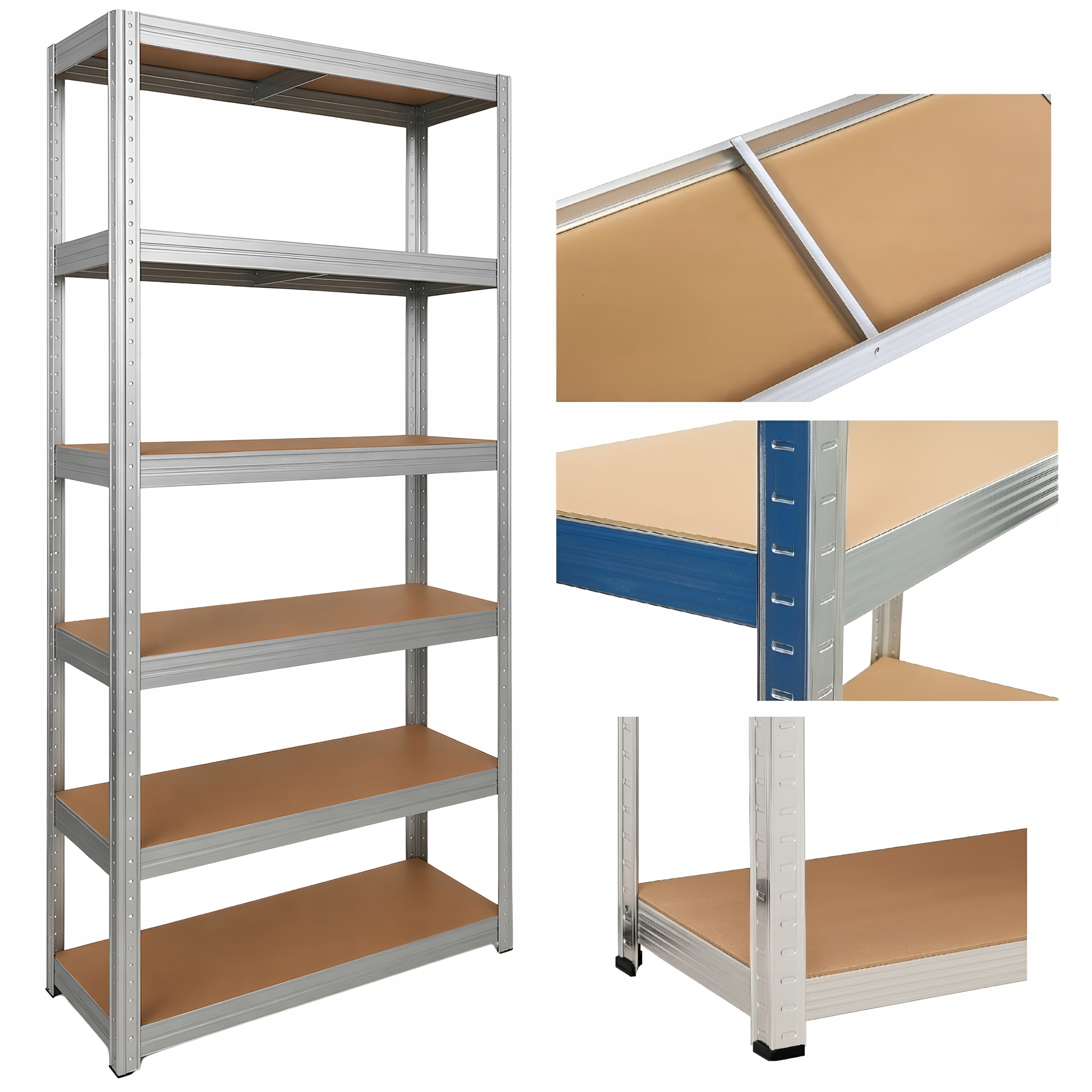 - b5874cb64e05a26560257d1f1556jpg - strefamarki Regał Magazynowy Metalowy 6 półek Spiżarnia Garaż Piwnica 222x90x40 1050 kg