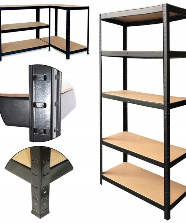 Regał Magazynowy Metalowy 5 półek Spiżarnia Garaż Piwnica 180x90x40 1175 kg