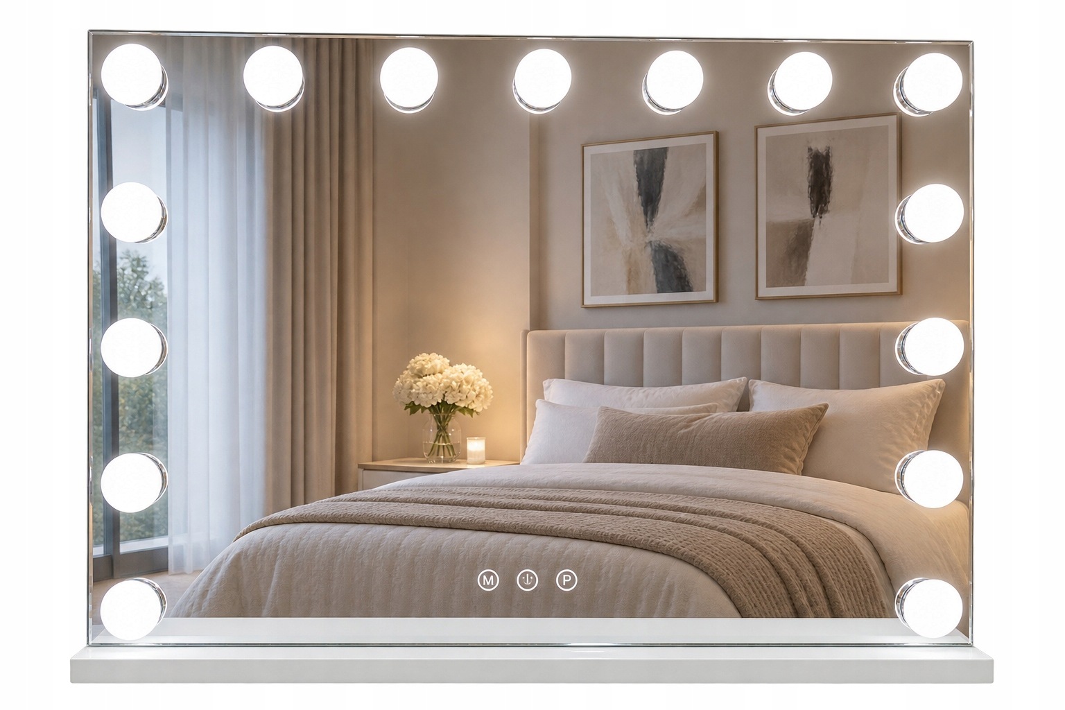 - be56dd35459bb5783990913f1d56jpg - strefamarki Lustro kosmetyczne LED 58x46cm białe