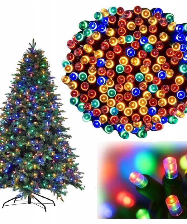 Lampki Choinkowe 300LED Światełka Świąteczne Girlanda Świetlna multikolor