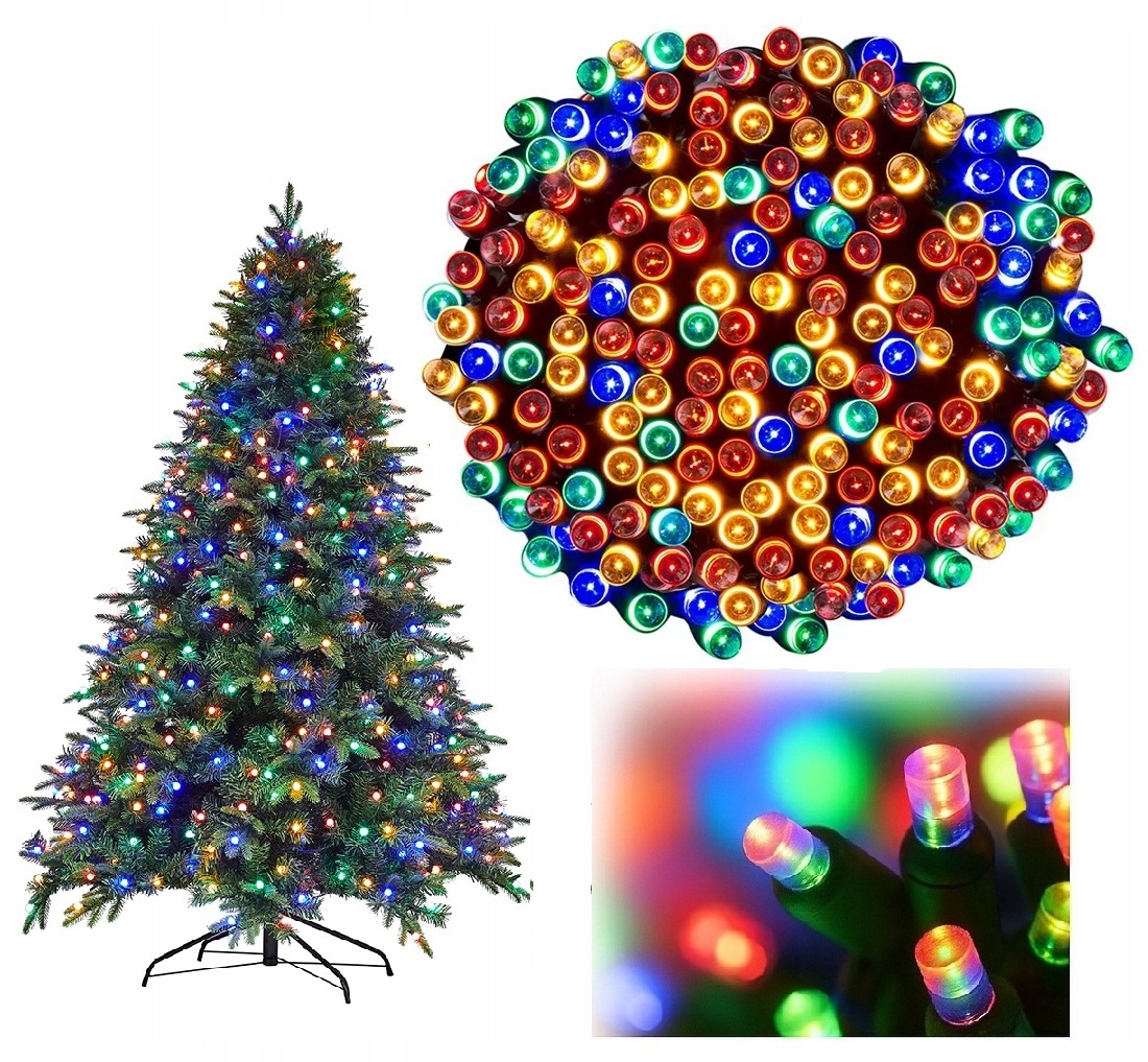 - be66fbc34ccaacb23be6e508424f-1jpg - strefamarki Lampki Choinkowe 300LED Światełka Świąteczne Girlanda Świetlna multikolor