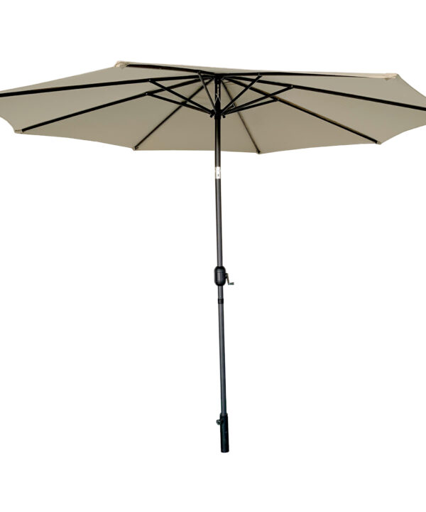 Duży Parasol Ogrodowy 300cm składany regulowany beżowy jasny