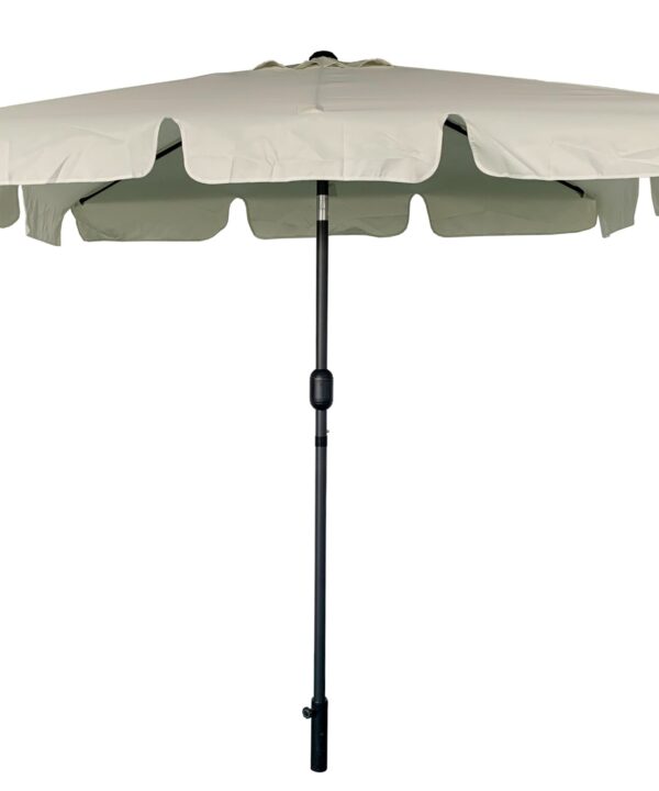 Duży Parasol Ogrodowy 125×200 cm składany prostokątny beżowy jasny