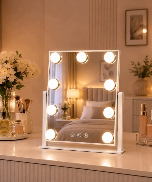 Lustro kosmetyczne LED 25x30cm białe
