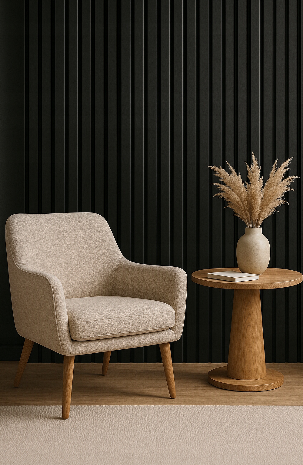 - ca8cc4b34cda9cf226bc68927989jpg - strefamarki Lamel 3D lamele ścienne panele akustyczne 46x255cm na filcu Czarny