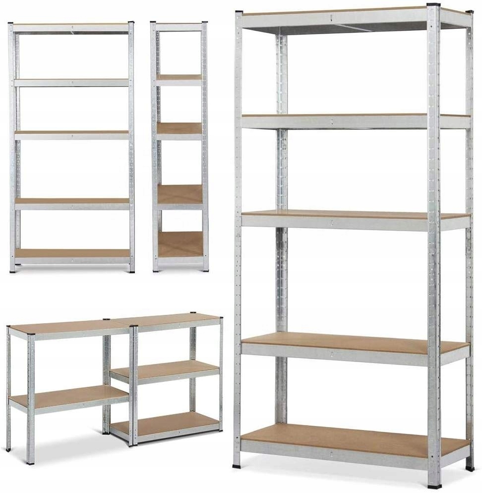 - ce800d624592b1f97d96900d5ce2-1jpg - strefamarki 2x Regał Metalowy magazynowy 5 półek 180x90x40 do piwnicy SPIŻARNIA 875kg
