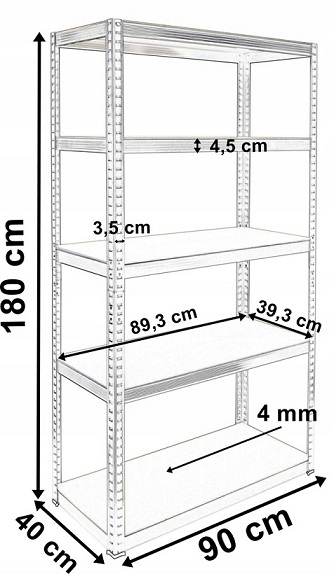 - cfdda9e047009d941095d7a063fbjpg - strefamarki Regał metalowy SPIŻARNIA PRZETWORY 180x90x40 5 półek 875kg