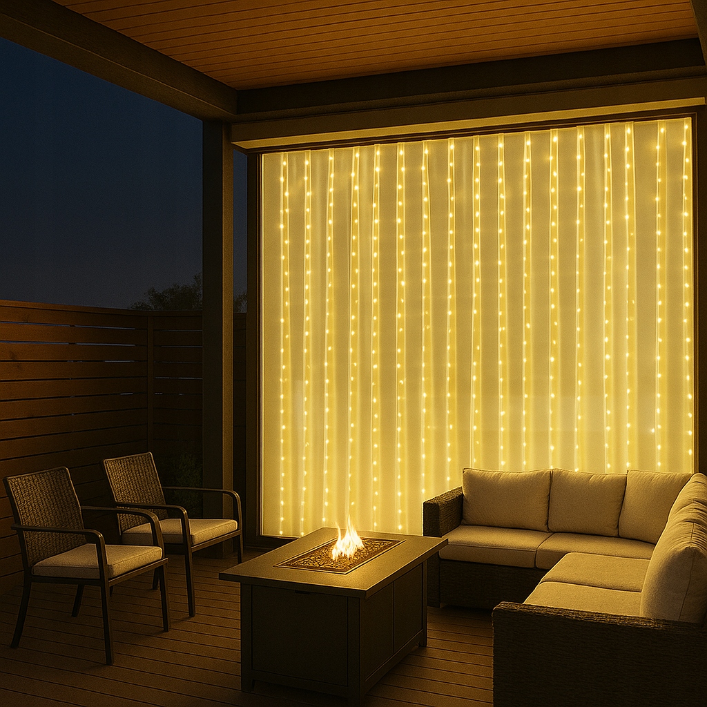 - d1a715f1410490a69a776133b060-1jpg - strefamarki Kurtyna Świetlna na Okno 300 LED Lampki Świąteczne Choinkowe Girlanda 3x3m