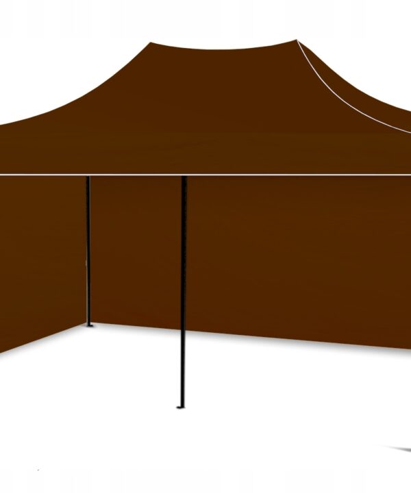 Mocny namiot handlowy pawilon ogrodowy imprezowy ekspresowy 3x6m brązowy