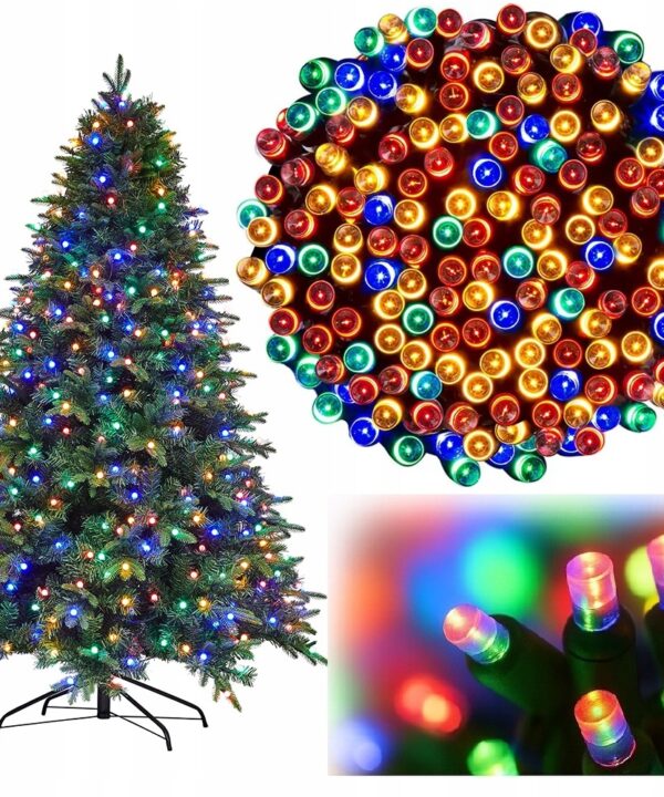 Lampki Choinkowe 1000LED Światełka Świąteczne Girlanda Świetlna multikolor