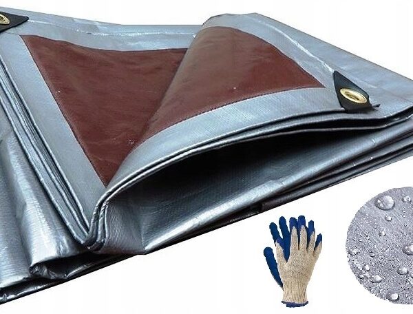 Plandeka MOCNA 4x6 210g wzmacniana okrycie MROZOODPORNA wodoodporna UV