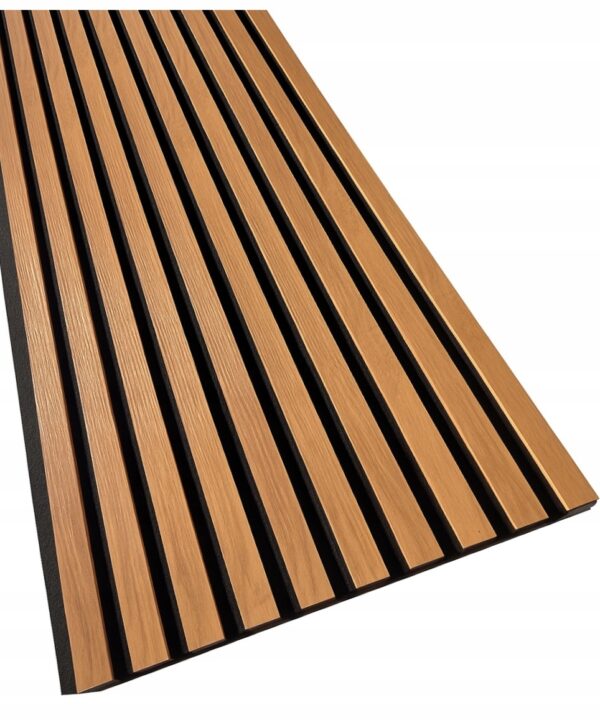 Lamel 3D lamele ścienne panele akustyczne 46x275cm na filcu Dąb Słoneczny