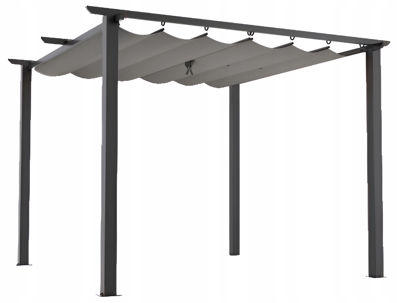 - f072d0944f53b44feaea0720f931jpg - strefamarki Pergola tarasowa 3x3 ogrodowa metalowa altana zadaszenie szara dach szary