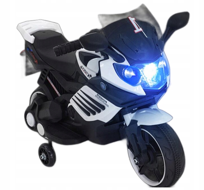 - f0b0c1924e64a12aacf91727fbc5jpg - strefamarki Motor motocykl ścigacz na akumulator światła LED dla dzieci biały