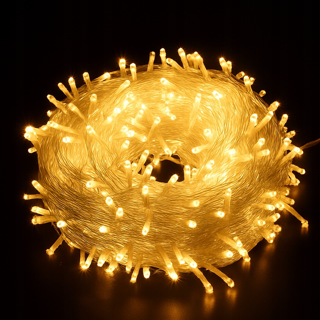 - f2508b3f485ab65219c1682a4350-1jpg - strefamarki Lampki LED 500 Kurtyna Świetlna Sople ZEWNĘTRZNE Girlanda ciepły biały