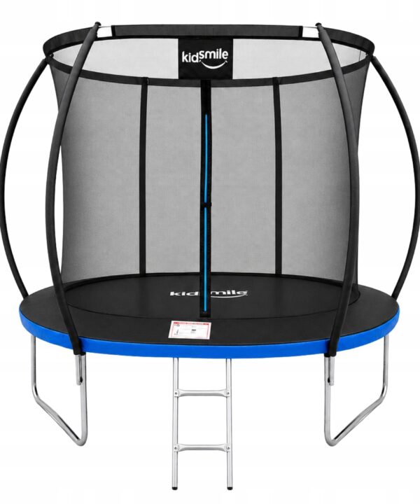 Trampolina ogrodowa z siatką wewnętrzną DZIECI 8FT 252cm drabinka niebieska
