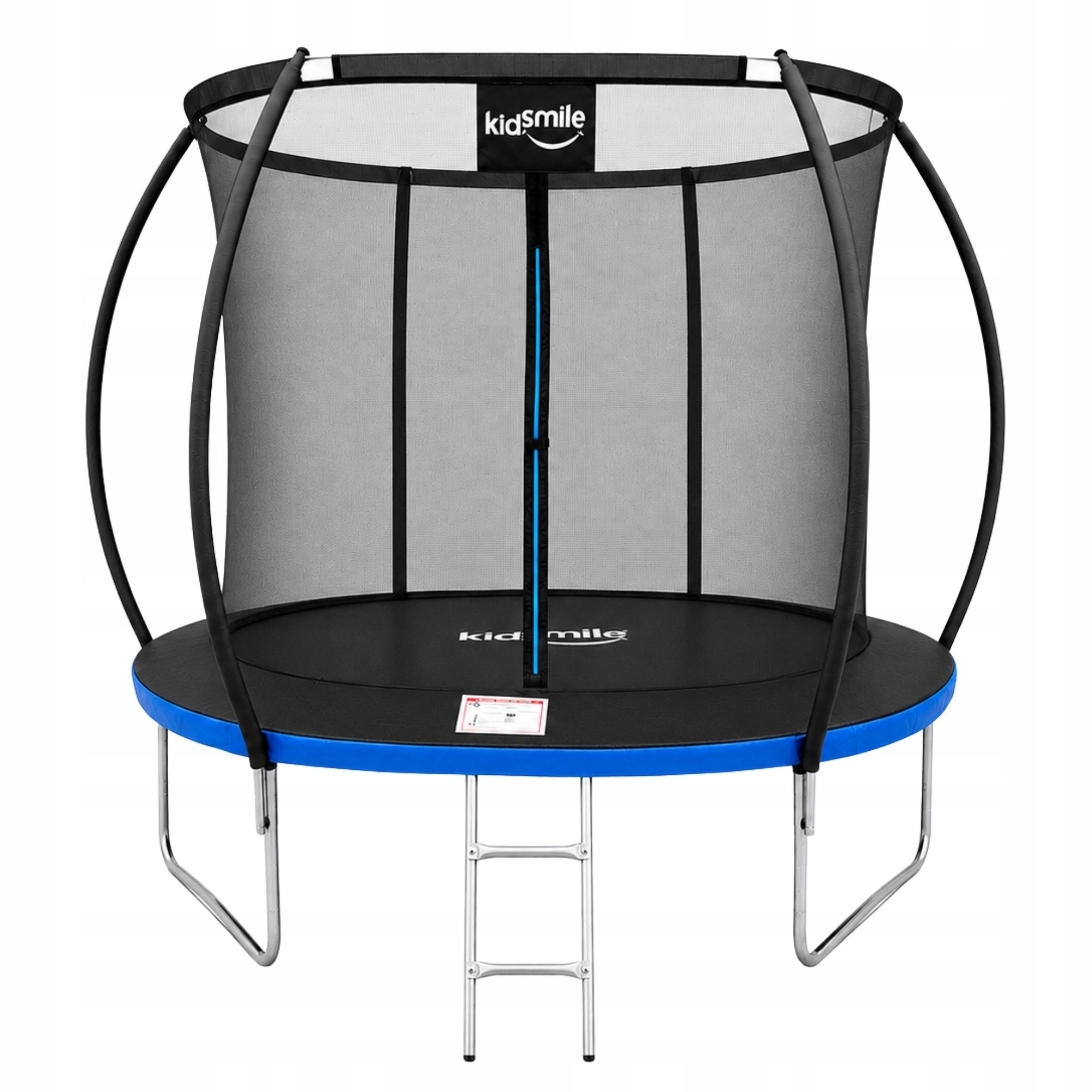 - f4ca8d4b4d21ac1435eb7e04da57-1jpg - strefamarki Trampolina ogrodowa z siatką wewnętrzną DZIECI 8FT 252cm drabinka niebieska
