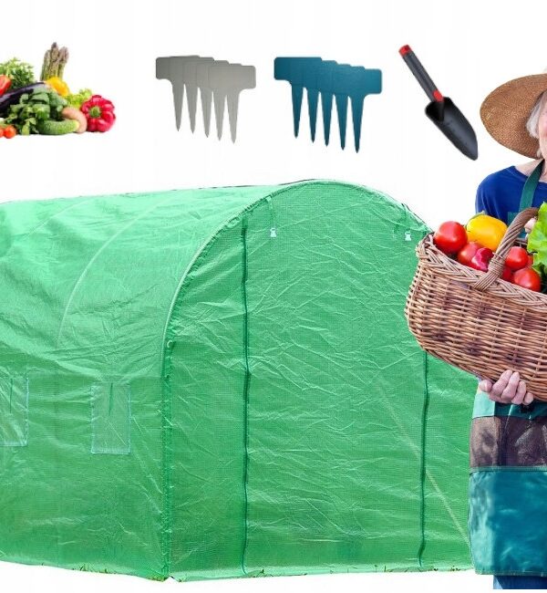 Tunel foliowy ogrodowy szklarnia na warzywa folia 2x3m foliak 25mm