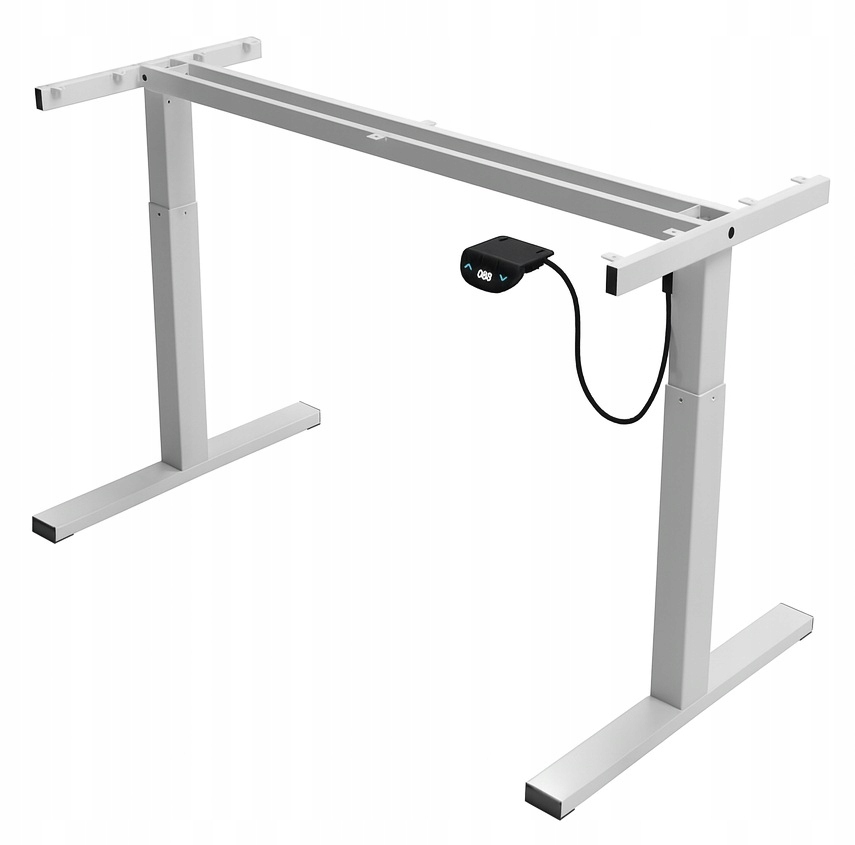 - fb5004204c8bb735d5cbf3d9617fjpg - strefamarki Biurko regulowane 140cm Elektryczne regulacja wysokości 72-118cm białe LED
