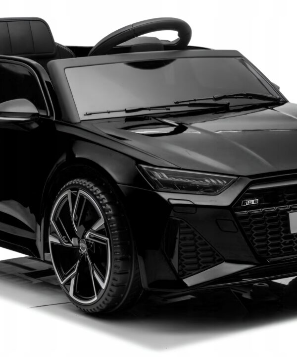 Auto akumulator 4x4 100W skóra pilot EVA samochód dzieci AUDI RS6 czarny