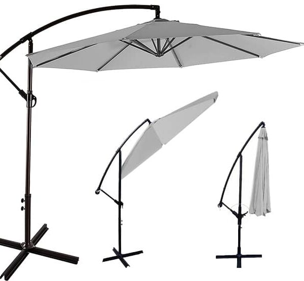 Parasol ogrodowy 300 cm szary jasny all4home-garden