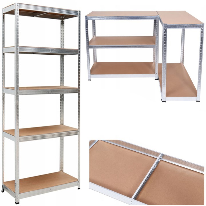 - regal - strefamarki Regał magazynowy metalowy 180x90x40cm 2w1 875kg